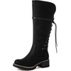 image:imageGLOBALWIN Womens Lace Up Back Knee High Fashion Boots19yy29 Black3