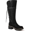 image:imageGLOBALWIN Womens Lace Up Back Knee High Fashion Boots19yy29 Black3