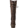 image:imageGLOBALWIN Womens Lace Up Back Knee High Fashion Boots19yy29 Brown2