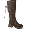 image:imageGLOBALWIN Womens Lace Up Back Knee High Fashion Boots19yy29 Brown2