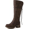 image:imageGLOBALWIN Womens Lace Up Back Knee High Fashion Boots19yy29 Brown3