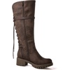 image:imageGLOBALWIN Womens Lace Up Back Knee High Fashion Boots19yy29 Brown3