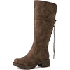 image:imageGLOBALWIN Womens Lace Up Back Knee High Fashion Boots19yy29 Camel3