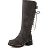 image:imageGLOBALWIN Womens Lace Up Back Knee High Fashion Boots19yy29 Grey2