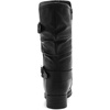 image:imageGLOBALWIN Womens Mid Calf Boots Fashion Moto Boots For Women With Buckle Straps Side Zipper And Low Block Heel  Biker Boots For Fall Spring WinterBlack