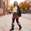 image:imageGLOBALWIN Womens Mid Calf To Knee High Boots Dressy Lace Up Combat Boots for Women Low Heel17yy02black