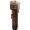 image:imageGLOBALWIN Womens Mid Calf To Knee High Boots Dressy Lace Up Combat Boots for Women Low Heel17yy02brown