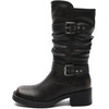 image:imageGLOBALWIN Womens Motorcycle Boots Fall Fashion Mid Calf Boots For Women Square Toe Low Heel24yy01 Brown