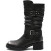 image:imageGLOBALWIN Womens Motorcycle Boots Fall Fashion Mid Calf Boots For Women Square Toe Low Heel24yy01 Silver