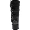 image:imageGLOBALWIN Womens Motorcycle Boots Fall Fashion Mid Calf Boots For Women Square Toe Low Heel24yy02 Distressed Silver