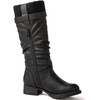 image:imageGLOBALWIN Womens Motorcycle Boots Mid Calf Boots Low Heels22yy05 Black