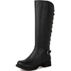 image:imageGLOBALWIN Womens Quilted Knee High Fashion Boots Strappy Boots For Women21yy10 Black5