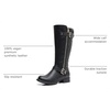 image:imageGLOBALWIN Womens Quilted KneeHigh Fashion Dressy Riding Boots17yy01 Black