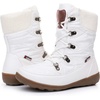 image:imageGLOBALWIN Womens Snow Boots Waterproof MidCalf Winter Boots for Women with Quilted Knit Panels Warm Fleece Lining and NonSlip Insulated Outdoor Sole1841white