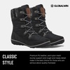 image:imageGLOBALWIN Womens Snow Boots Waterproof MidCalf Winter Boots for Women with Quilted Knit Panels Warm Fleece Lining and NonSlip Insulated Outdoor Sole1841black