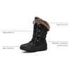 image:imageGLOBALWIN Womens Snow Boots Waterproof MidCalf Winter Boots with Thermal Fleece Lining Insulated Cold Weather Protection and NonSlip Sole for Snowy Commutes1817 Black