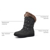 image:imageGLOBALWIN Womens Snow Boots Waterproof MidCalf Winter Boots with Thermal Fleece Lining Insulated Cold Weather Protection and NonSlip Sole for Snowy Commutes1817 Grey