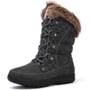 image:imageGLOBALWIN Womens Snow Boots Waterproof MidCalf Winter Boots with Thermal Fleece Lining Insulated Cold Weather Protection and NonSlip Sole for Snowy Commutes1817 Grey