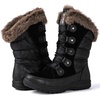 image:imageGLOBALWIN Womens Snow Boots Waterproof MidCalf Winter Boots with Thermal Fleece Lining Insulated Cold Weather Protection and NonSlip Sole for Snowy Commutes1817 Black4