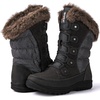 image:imageGLOBALWIN Womens Snow Boots Waterproof MidCalf Winter Boots with Thermal Fleece Lining Insulated Cold Weather Protection and NonSlip Sole for Snowy Commutes1817 Grey4