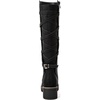image:imageGLOBALWIN Womens Strappy Motorcycle Knee High Boots Riding Boots Back Lace Up Fall Winter Fashion Knee High Boots For Women22yy07 Black