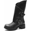 image:imageGLOBALWIN Womens The Twisted Rider Motorcycle Boots MidCalf Fashion Boots For Women Low Heel18yy01 Distressed Silver