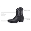 image:imageGLOBALWIN Womens Western Charm Cowgirl Boots Mid Calf Comfy Cowboy Boots For Women With Pointed Toe23yy07 Black