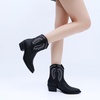 image:imageGLOBALWIN Womens Western Charm Cowgirl Boots Mid Calf Comfy Cowboy Boots For Women With Pointed Toe23yy07 Black2