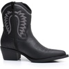 image:imageGLOBALWIN Womens Western Charm Cowgirl Boots Mid Calf Comfy Cowboy Boots For Women With Pointed Toe23yy07 Black2