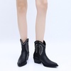 image:imageGLOBALWIN Womens Western Charm Cowgirl Boots Mid Calf Comfy Cowboy Boots For Women With Pointed Toe23yy07 Black2