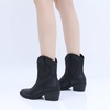 image:imageGLOBALWIN Womens Western Charm Cowgirl Boots Mid Calf Comfy Cowboy Boots For Women With Pointed Toe23yy07 Black3