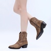 image:imageGLOBALWIN Womens Western Charm Cowgirl Boots Mid Calf Comfy Cowboy Boots For Women With Pointed Toe23yy07 Camel