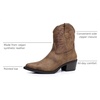 image:imageGLOBALWIN Womens Western Charm Cowgirl Boots Mid Calf Comfy Cowboy Boots For Women With Pointed Toe23yy07 Camel