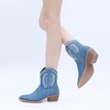 image:imageGLOBALWIN Womens Western Charm Cowgirl Boots Mid Calf Comfy Cowboy Boots For Women With Pointed Toe23yy07 Denim Blue