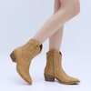 image:imageGLOBALWIN Womens Western Charm Cowgirl Boots Mid Calf Comfy Cowboy Boots For Women With Pointed Toe23yy07 Kahki