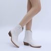 image:imageGLOBALWIN Womens Western Charm Cowgirl Boots Mid Calf Comfy Cowboy Boots For Women With Pointed Toe23yy07 White