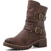 image:imageGLOBALWIN Fashion Ankle Boots For Women Low Heel Biker Boots21yy13brown
