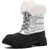 image:imageGLOBALWIN Snow Boots for Women Comfortable Winter Boots For Women Waterproof Fluffy Faux Fur Ankle Booties WaterResistant Short Boots For Women Warm Fur Boots LaceUp Outdoor Shoes21yy27 Silver