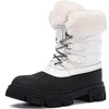 image:imageGLOBALWIN Snow Boots for Women Comfortable Winter Boots For Women Waterproof Fluffy Faux Fur Ankle Booties WaterResistant Short Boots For Women Warm Fur Boots LaceUp Outdoor Shoes21yy27 White