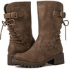 image:imageGLOBALWIN Womens Ankle Boots For Women Faux Fur Lined Winter Moto Boots Ankle Booties With Adjustable Double Buckles19yy19 Camel2