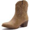 image:imageGLOBALWIN Womens Brown Cowgirl Boots Ankle Booties22yy10 Kahki