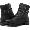 image:imageGLOBALWIN Womens Combat Boots Lace Up Boots For Women Ankle Booties With Low Heel Fashion Dressy Short Boots2121black