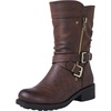 image:imageGLOBALWIN Womens Fall Fashion Biker Boots Mid Calf Boots18yy05 Brown