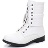 image:imageGLOBALWIN Womens Fashion Low Heels Lace Up Ankle Boots22yy06 White