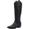 image:imageGLOBALWIN Womens Knee High Long Pointed Toe Western Cowboy Boots For Women23yy12 Black2