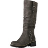 image:imageGLOBALWIN Womens KneeHigh Riding Boots Tall Fashion Boots with Chunky Low Heel amp Side Zipper Everyday Wear Casual Boots For Women19yy15 Grey