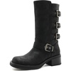 image:imageGLOBALWIN Womens Motorcycle Boots Fall Fashion Mid Calf Boots For Women Square Toe Low HeelBlack