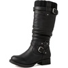 image:imageGLOBALWIN Womens Motorcycle Boots Mid Calf Boots Low Heels22yy05 Black