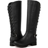 image:imageGLOBALWIN Womens Quilted Knee High Fashion Boots Strappy Boots For Women21yy10 Black5
