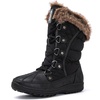 image:imageGLOBALWIN Womens Snow Boots Waterproof MidCalf Winter Boots with Thermal Fleece Lining Insulated Cold Weather Protection and NonSlip Sole for Snowy Commutes1817 Black